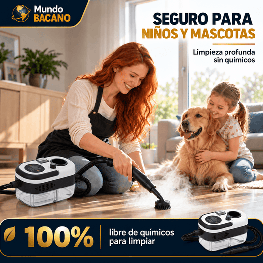Limpiador a Vapor Portátil 2500W PRO™ | Elimina la Grasa Pegada al Instante