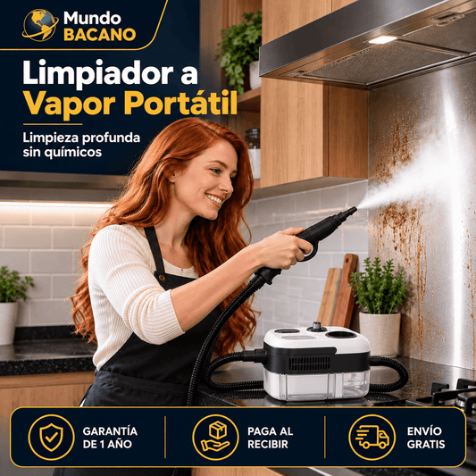 Limpiador a Vapor Portátil 2500W PRO™ | Elimina la Grasa Pegada al Instante