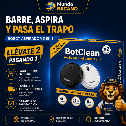 Compre 1 y LLÉVATE 2 - Robot Aspirador Inteligente BotClean™️ Max 3 en 1