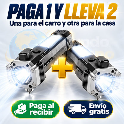 Linterna Indestructible Súper Potente 6 en 1 · Paga 1 y Lleva 2